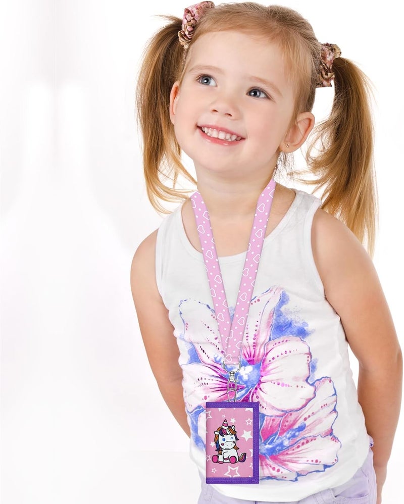 Jonyee Kids Wallet for Boys and Girls 4-16 with Lanyard and Key Chain Holder, Trifold Camo and Cute Wallets for Kids,with Coin and Card Pockets, Novelty Birthday Gifts for Childrens(Cartoon Unicorn) - Image 5